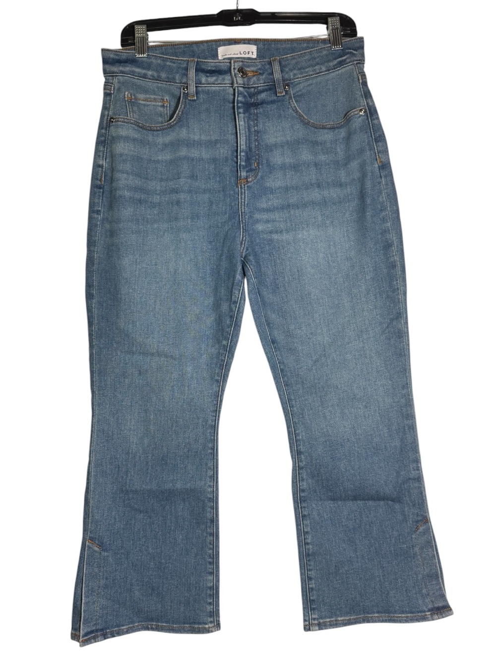 LOFT The Curvy Kick Crop Jeans Size 10 30 Petite Denim Blue Wash